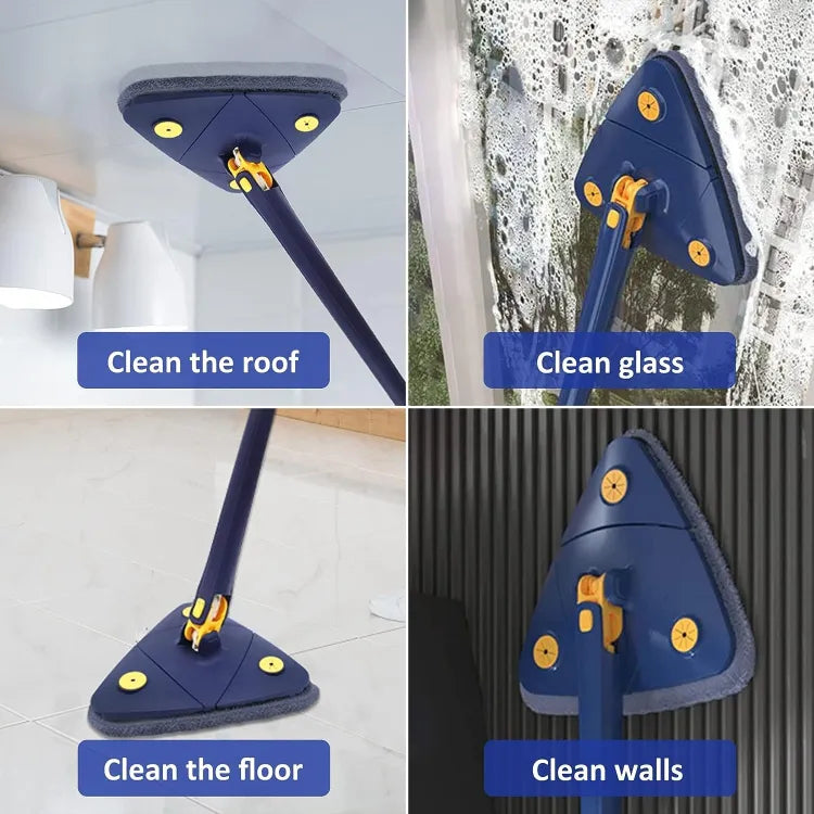 360 Twist Triangle Mop Window Glass For Home Toilet Bathrrom Floor Household Cleaning Ceiling Dusting manual mop