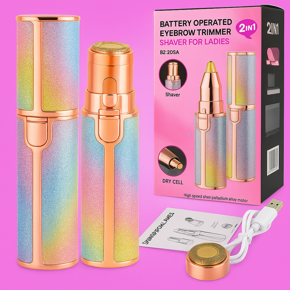 Gentle Facial Trimmer for Women (Rechargeable) 2 in 1 Trimmer and Shaver